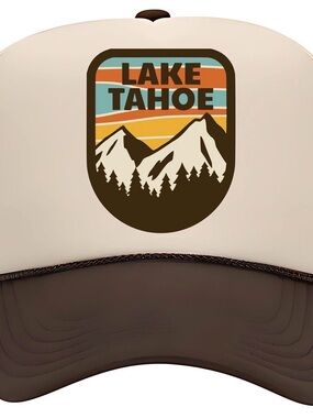 Lake Tahoe Hat Cap Vintage High-Profile Foam Trucker Style Mesh Snapback